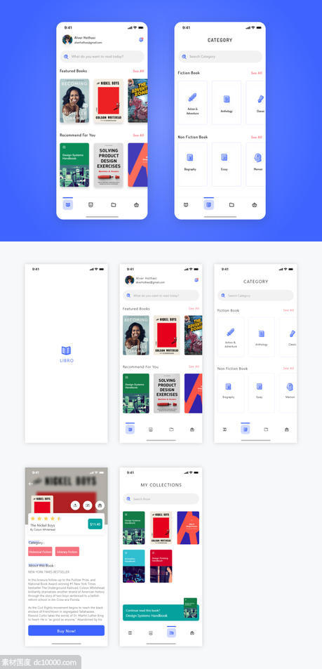 Libro 书店app ui .sketch素材下载 - 源文件