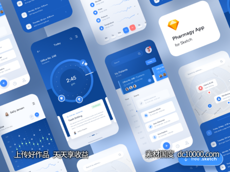 药店、医疗app ui .sketch素材下载-源文件-素材国度dc10000.com