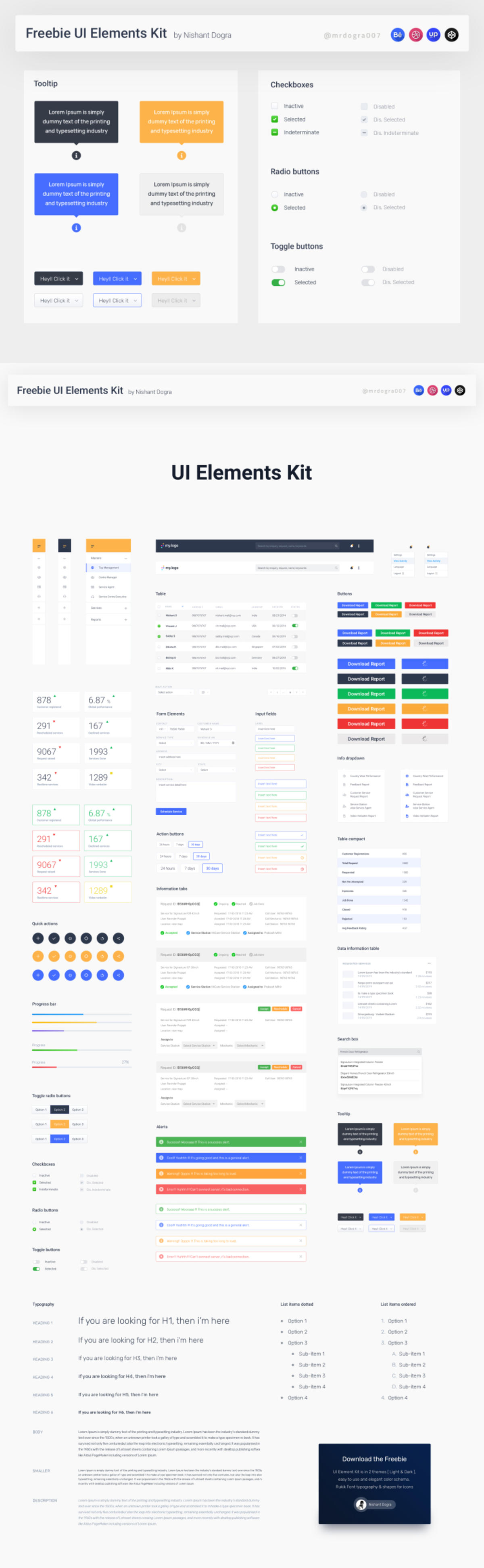 ui设计元素工具包 ui kit .psd素材下载