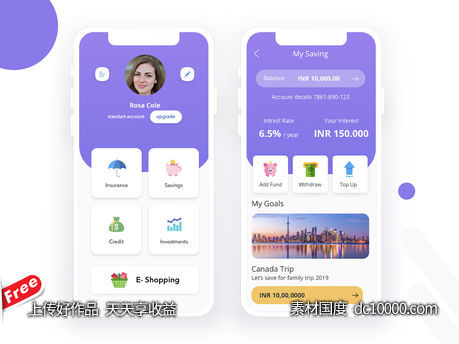  银行APP ui .sketch素材下载-源文件-素材国度dc10000.com