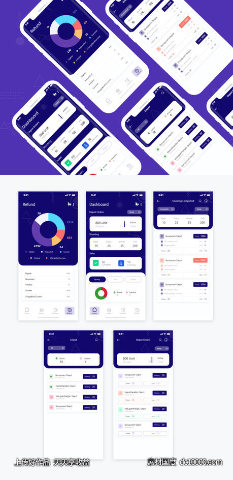 dashboard app ui .xd素材下载-源文件-素材国度dc10000.com