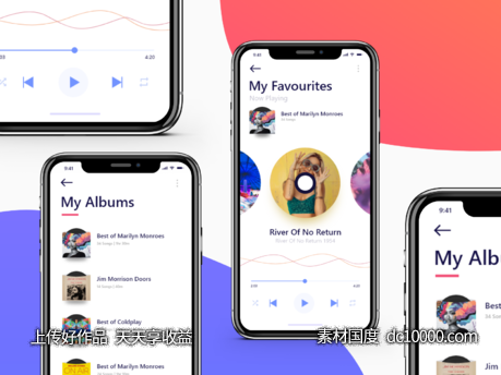 Music Player App ui .xd素材下载 - 源文件