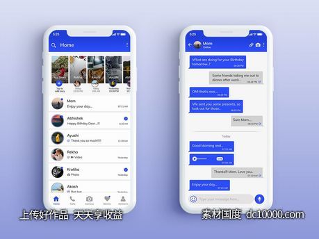 Whatsapp redesign .psd下载-源文件-素材国度dc10000.com