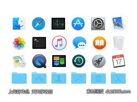 mac os Yosemite 图标集 .sketch素材下载 - 源文件