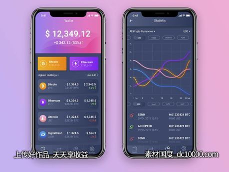 数字货币钱包app .psd素材下载-源文件-素材国度dc10000.com