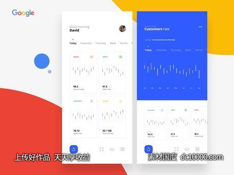 Google analytics app concept .psd下载 - 源文件