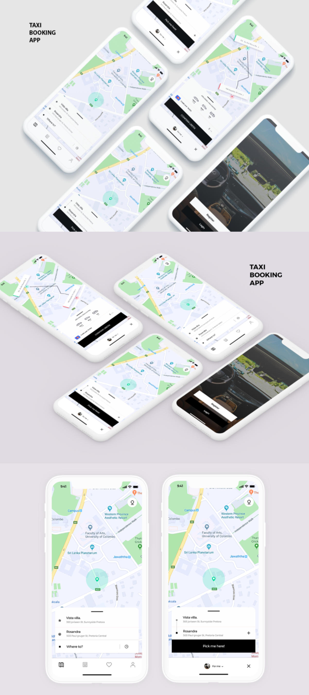 租车app ui .xd素材下载