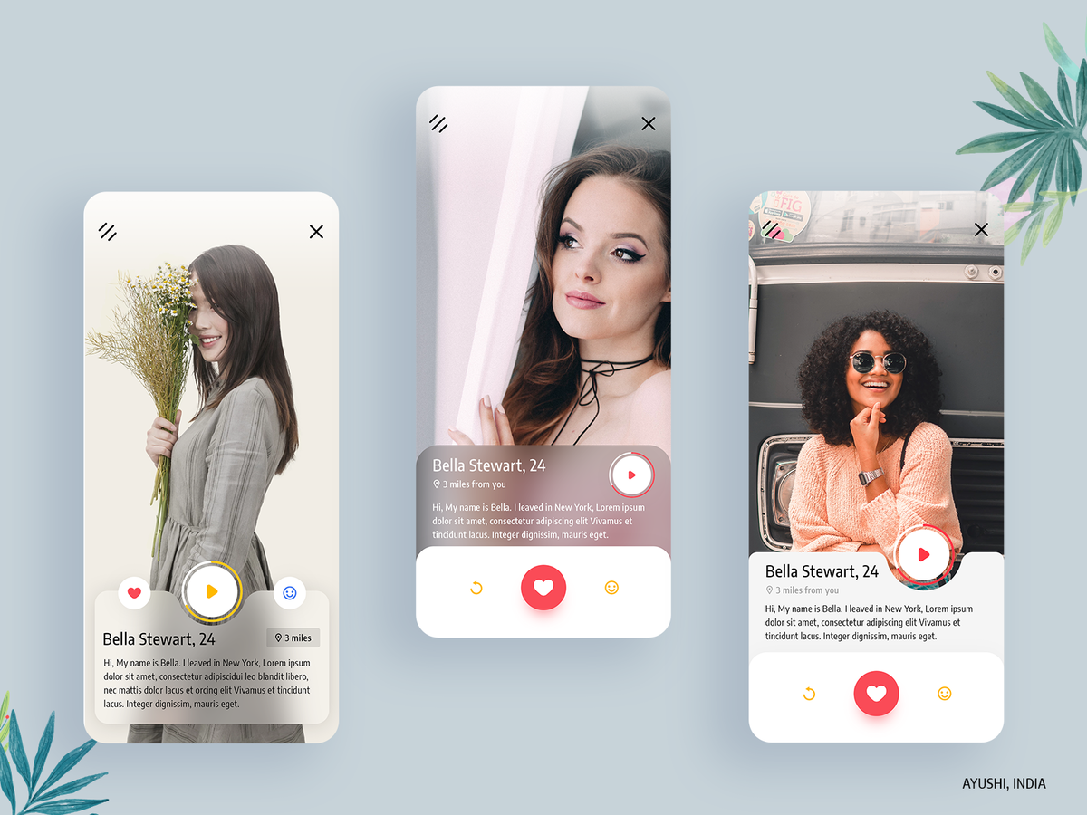 交友app profile页面 .psd下载