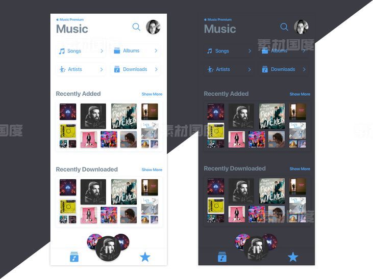 Apple Music App ui .sketch下载