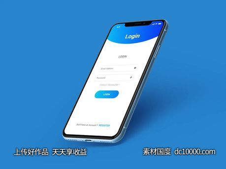 app 登录界面 .xd素材下载-源文件-素材国度dc10000.com