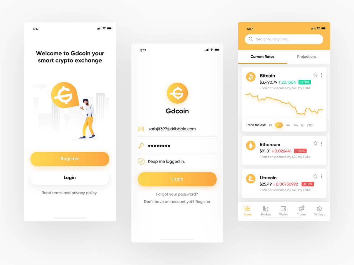 数字货币app ui .sketch下载
