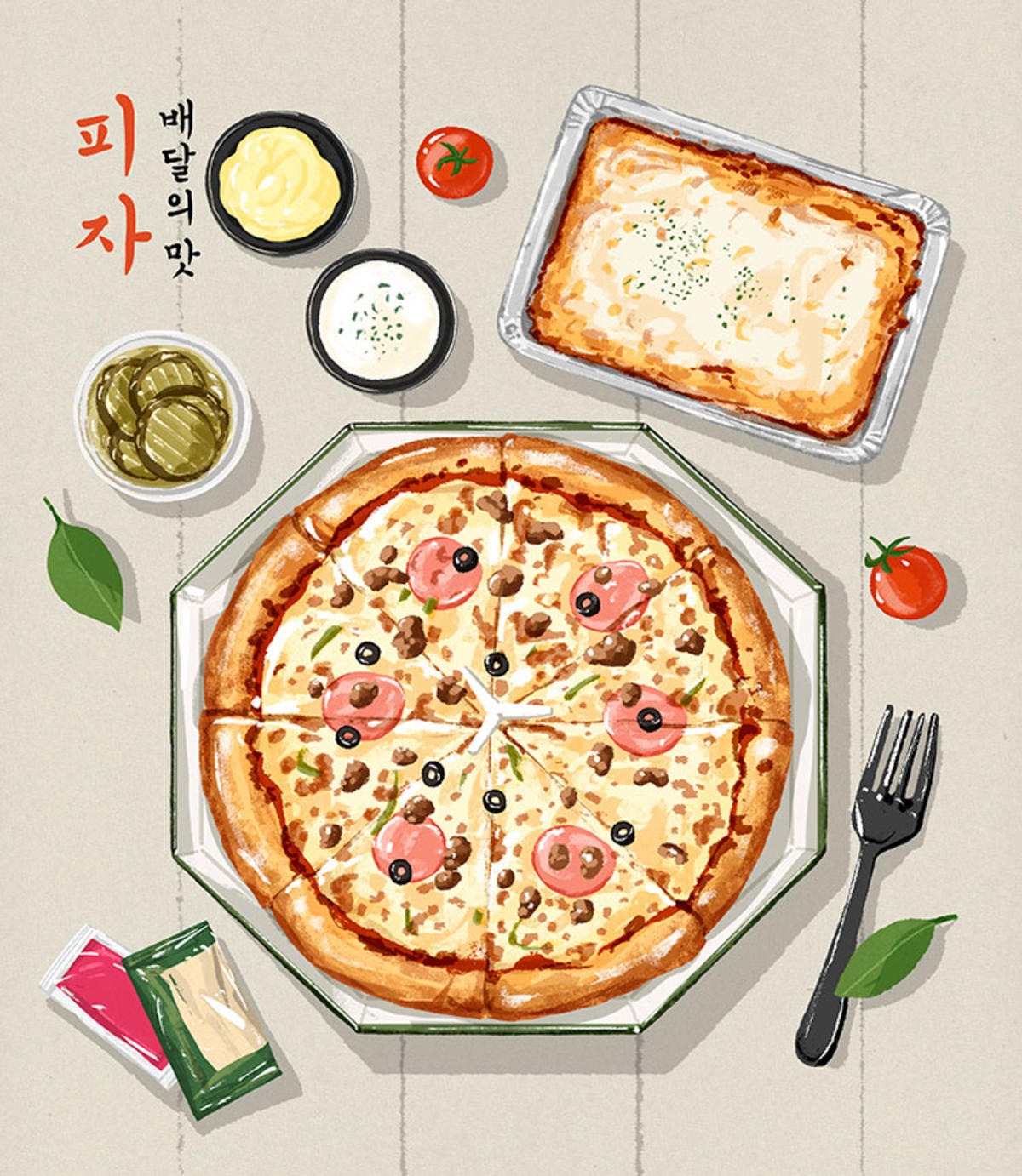 快餐中西美食比萨寿司汉堡炸鸡薯条面食美食海报PSD分层设计素材