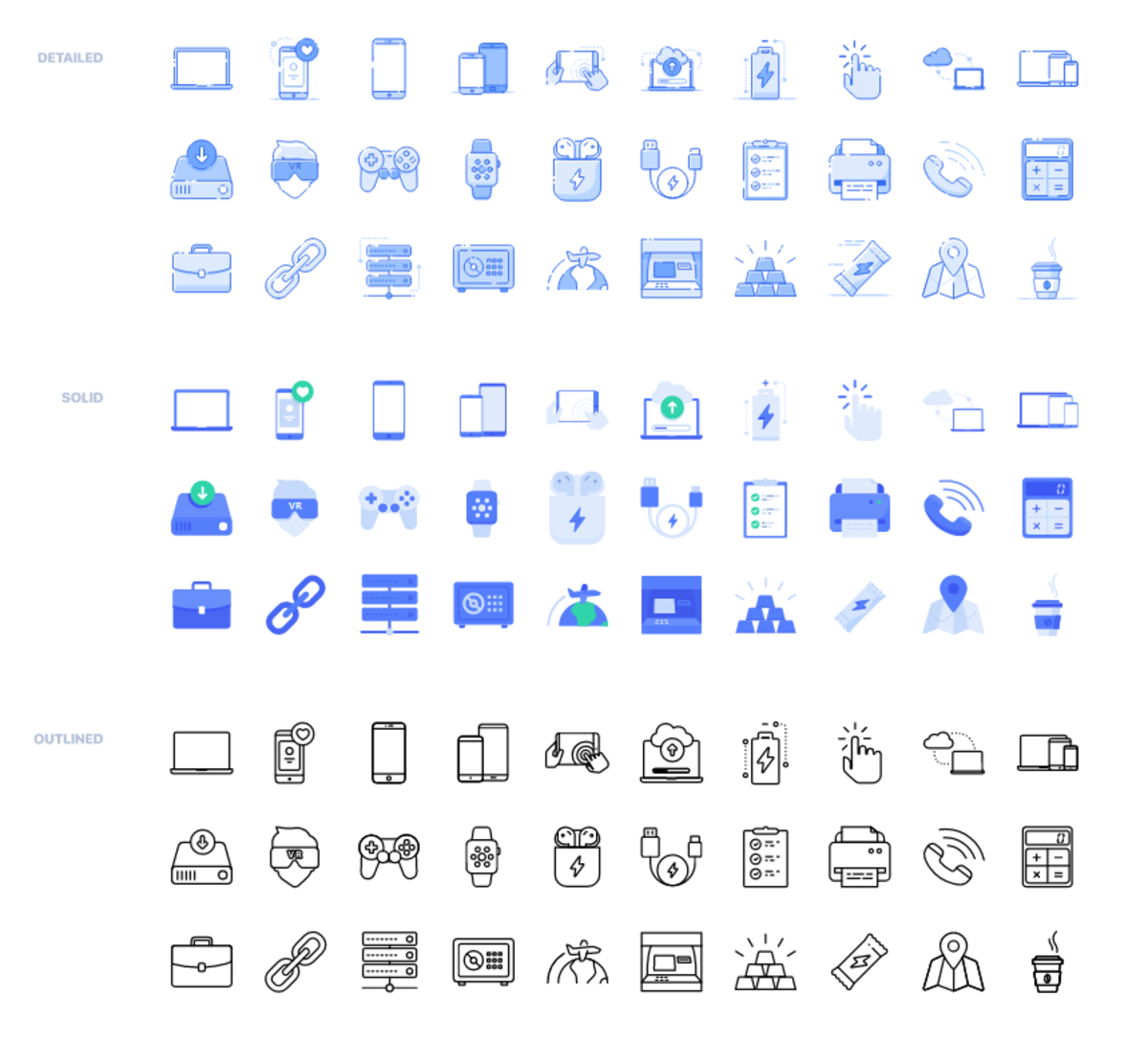 90个三种风格矢量图标 .svg.png下载