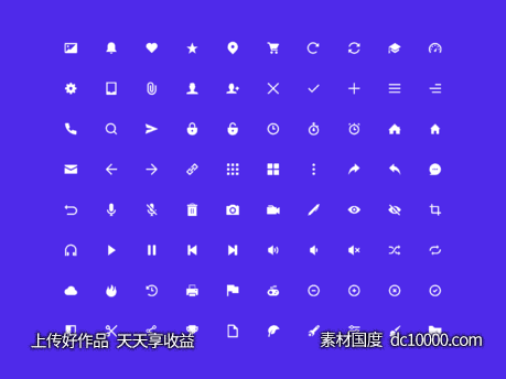 80个简洁实用的小图标psd ai下载-源文件-素材国度dc10000.com