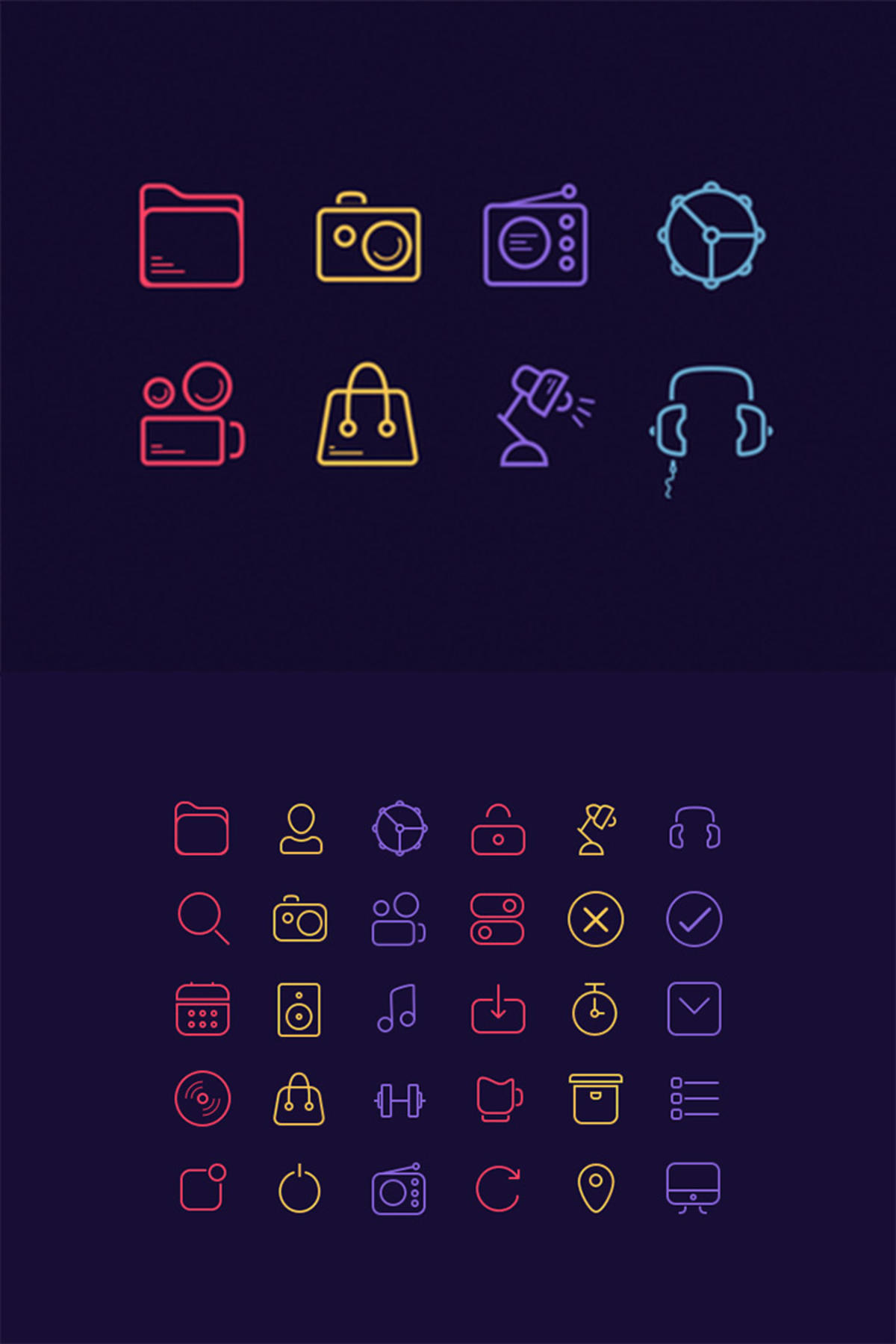 30个线型图标sketch下载