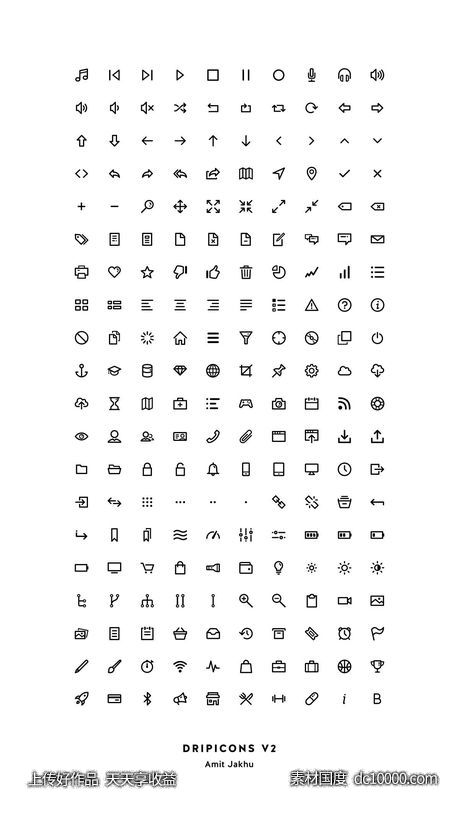 常备使用图标Dripicons v2 sketch、svg、ai、font-源文件-素材国度dc10000.com
