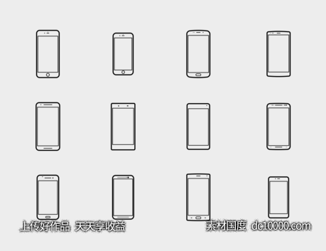 12个手机图标 .sketch下载-源文件-素材国度dc10000.com