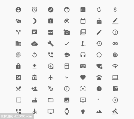 Google Material Icons 图标集 .sketch .svg素材下载 - 源文件