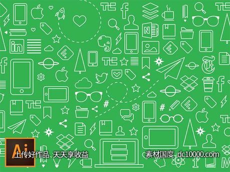 一组小元素图标ai下载-源文件-素材国度dc10000.com