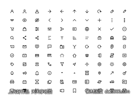 100个24培训实用小图标 sketch下载-源文件-素材国度dc10000.com