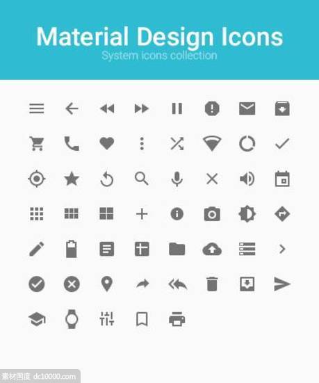Material Design 风格图标psd下载 - 源文件
