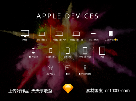 Apple Devices icon 图标sketch下载-源文件-素材国度dc10000.com