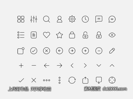 Tomicons 图标集 ai sketch下载-源文件-素材国度dc10000.com