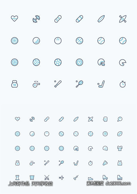 40个运动图标 .sketch素材下载-源文件-素材国度dc10000.com