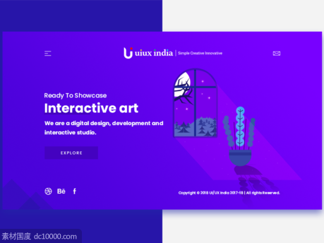 UI UX India Landing page design .psd下载 - 源文件