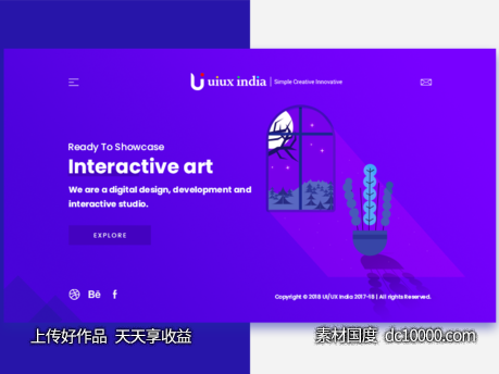 UI UX India Landing page design .psd下载 - 源文件