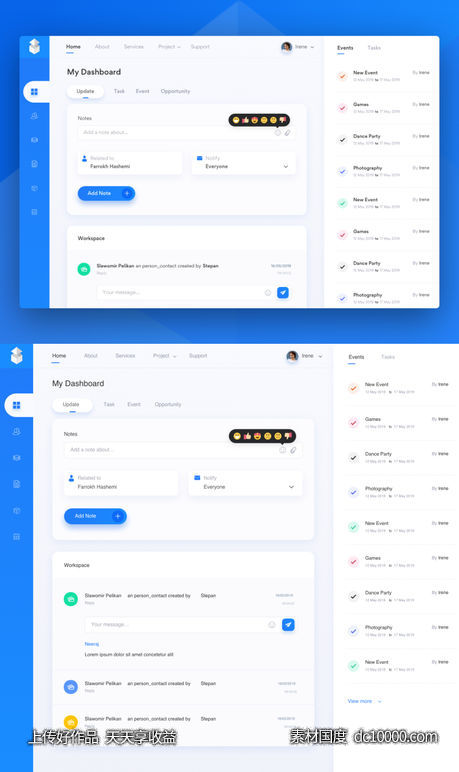事件、任务管理后台dashboard .sketch素材下载-源文件-素材国度dc10000.com