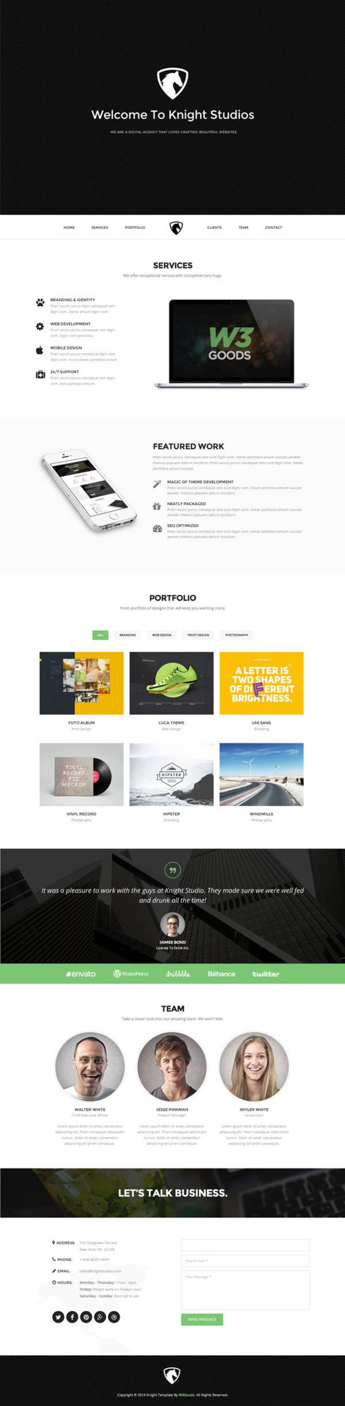 响应式Bootstrap html5+css3 单页面网页模板下载