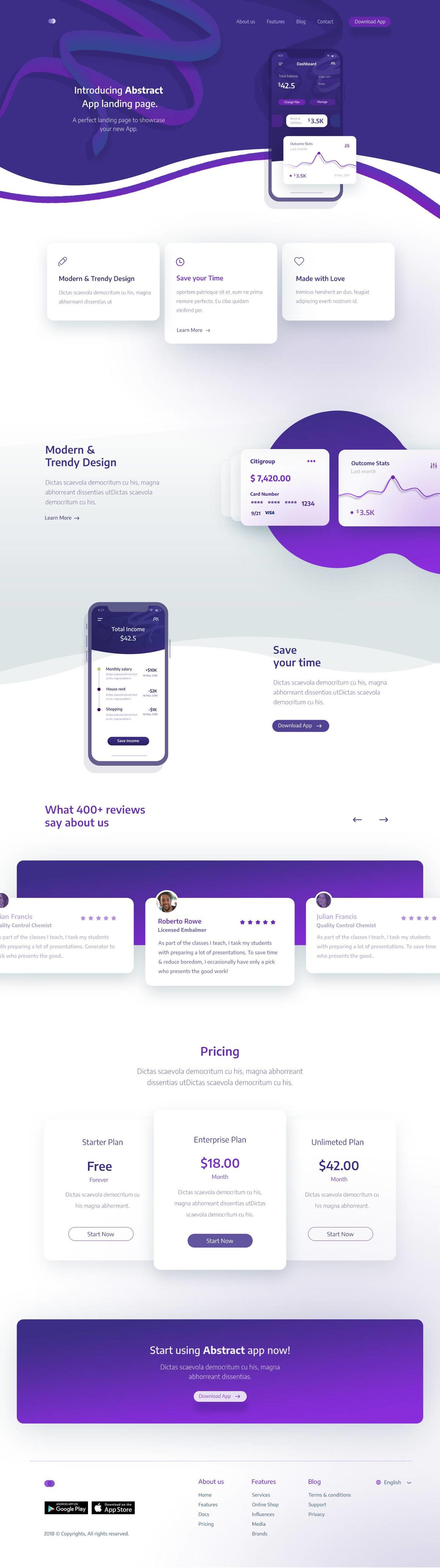 app 着陆页模板.psd下载