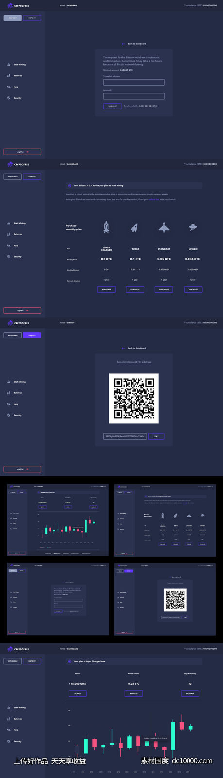 加密货币dashboard .sketch素材下载-源文件-素材国度dc10000.com