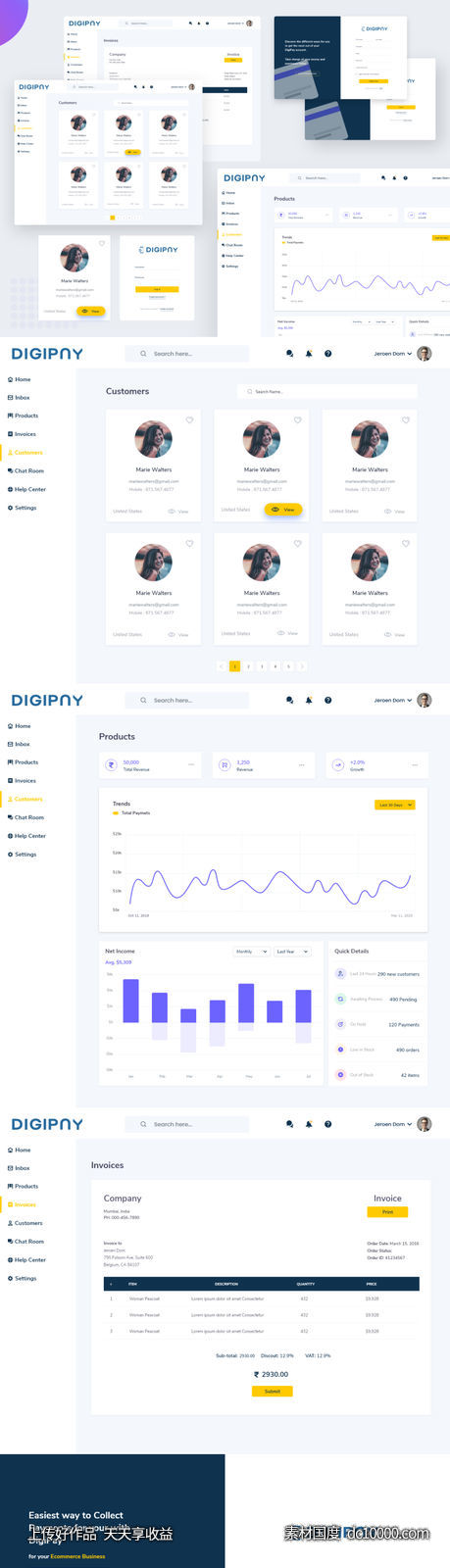 Digi Pay 网站后台dashboard .sketch素材下载-源文件-素材国度dc10000.com