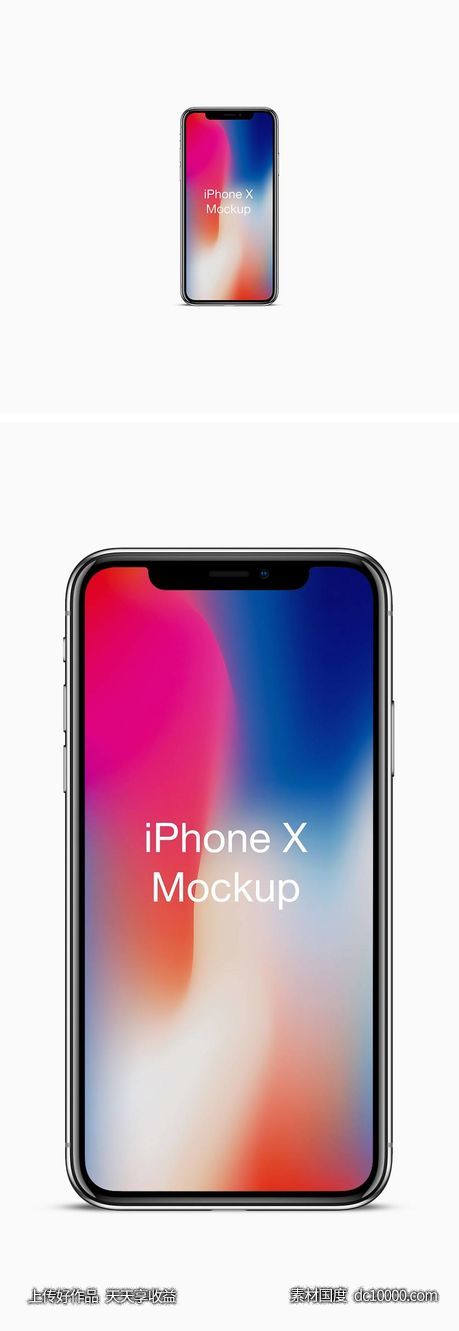 iPhone X Mockup PSD下载 - 源文件