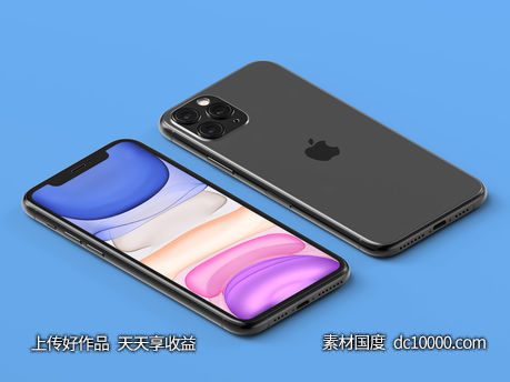 透视版iphone 11 pro mockup .psd素材下载-源文件-素材国度dc10000.com