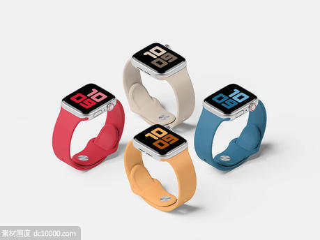 Apple Watch Series 5 Set Mockup .psd素材下载 - 源文件