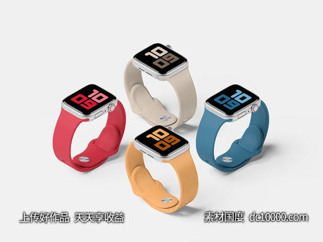 Apple Watch Series 5 Set Mockup .psd素材下载-源文件-素材国度dc10000.com