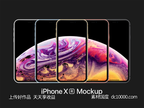 iPhone XR mockup .sketch下载-源文件-素材国度dc10000.com