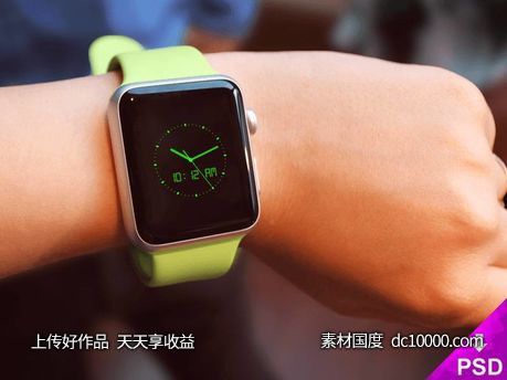 Apple Watch Sport mockup psd下载-源文件-素材国度dc10000.com