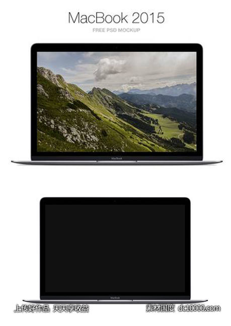 MacBook 2015 psd下载-源文件-素材国度dc10000.com