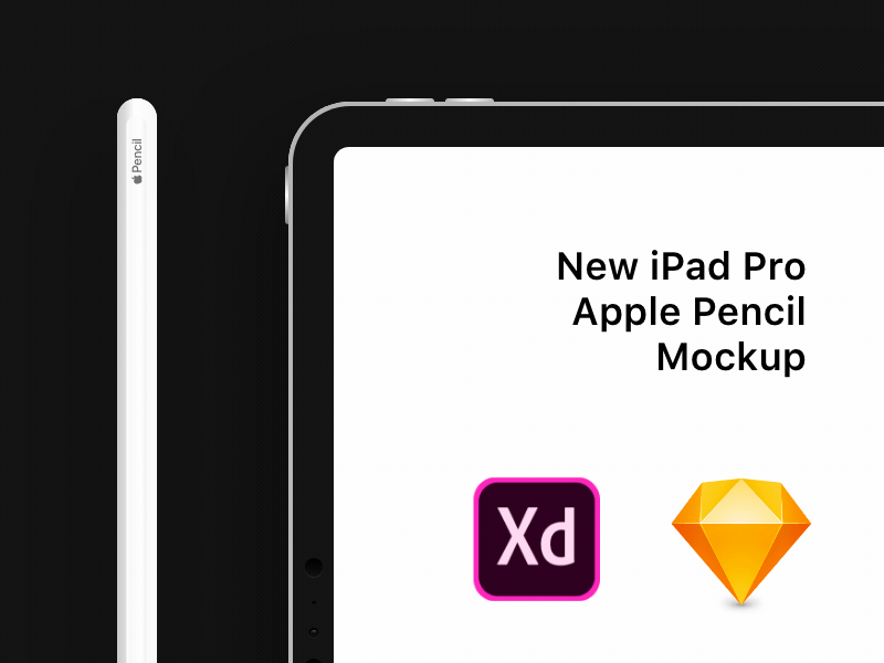 iPad Pro  Apple Pencil .sketch  .xd素材下载 - 源文件
