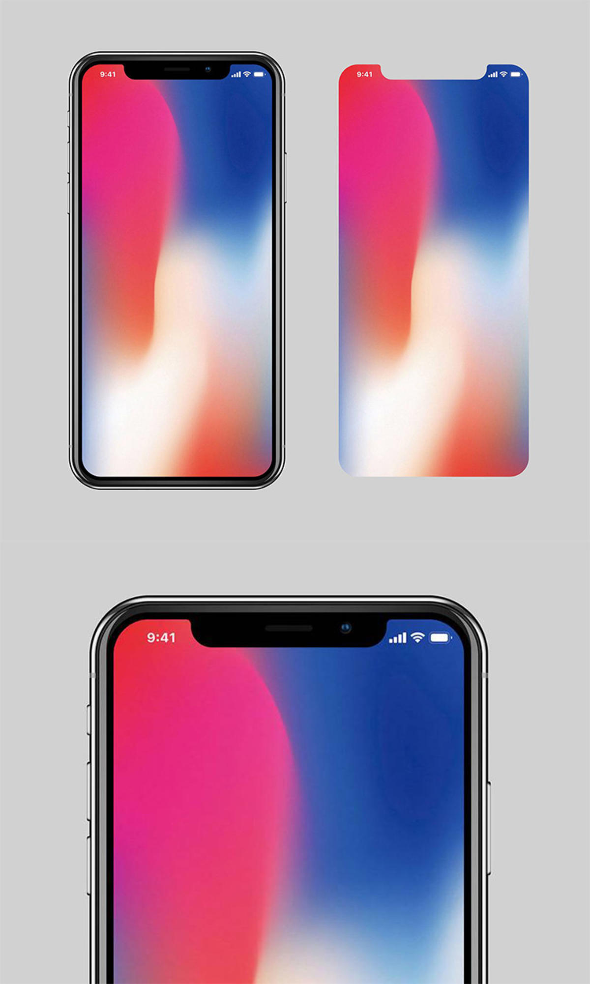 iPhone X 正面实物模型 sketch下载