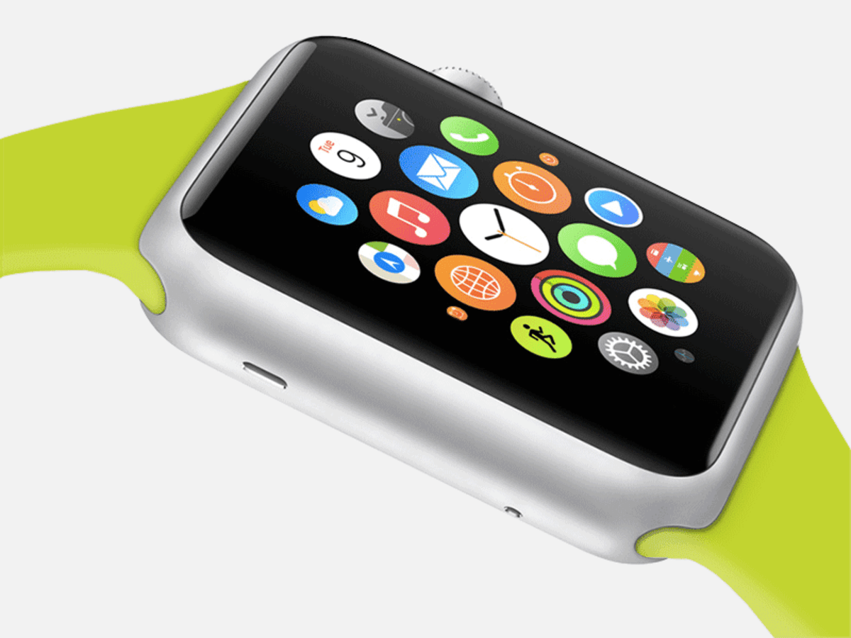 5个颜色的apple watch psd下载
