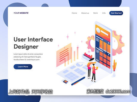 UI设计插画 .ai素材下载-源文件-素材国度dc10000.com