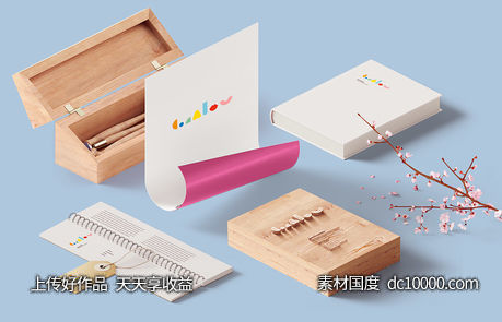 婴幼儿品牌VI样机模板psd素材-源文件-素材国度dc10000.com