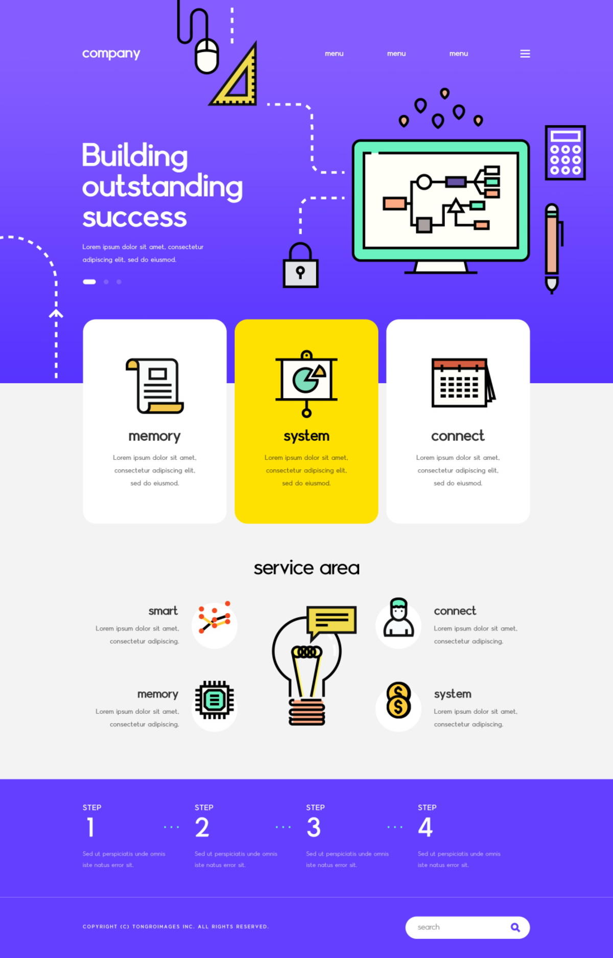商务办公合作AI科技智能学习教育网PSD分层设计素材