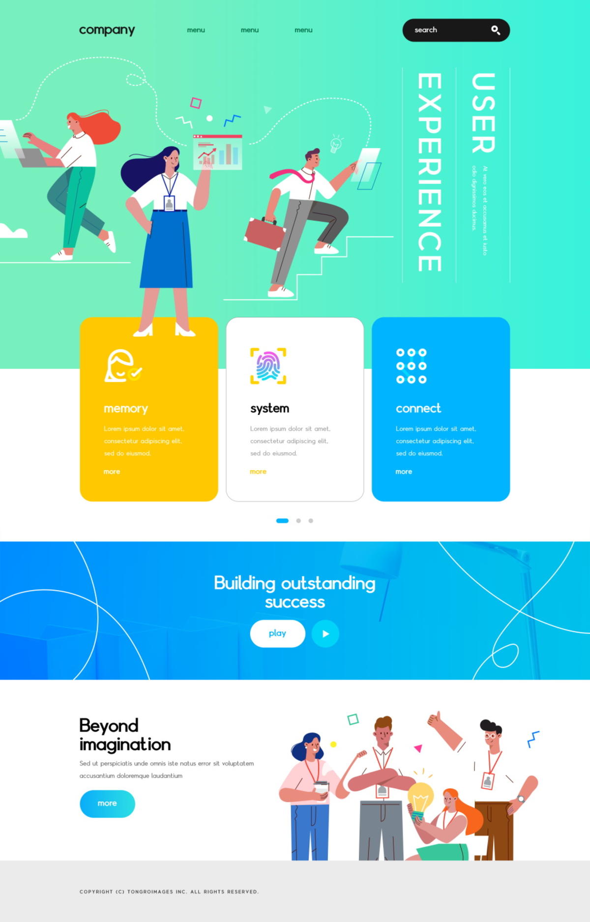 商务办公合作AI科技智能学习教育网PSD分层设计素材