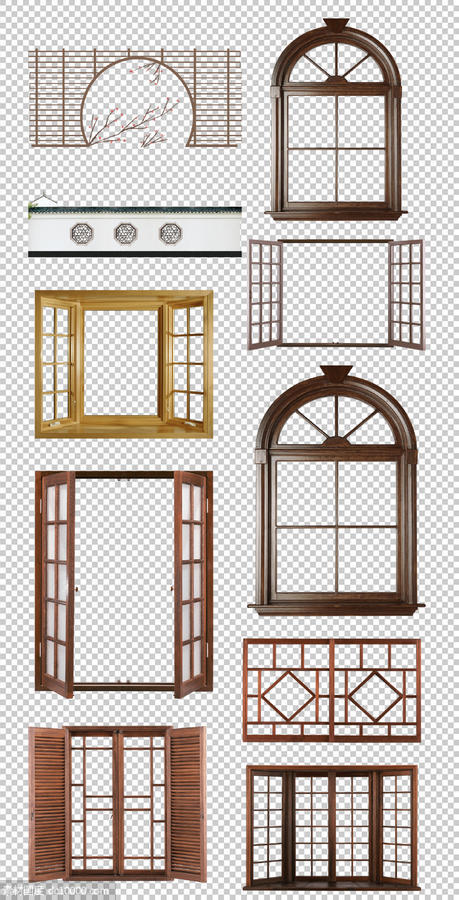  窗花  中式屏风  复古  中式花纹  窗格  图案  PNG免扣设计素材 - 源文件